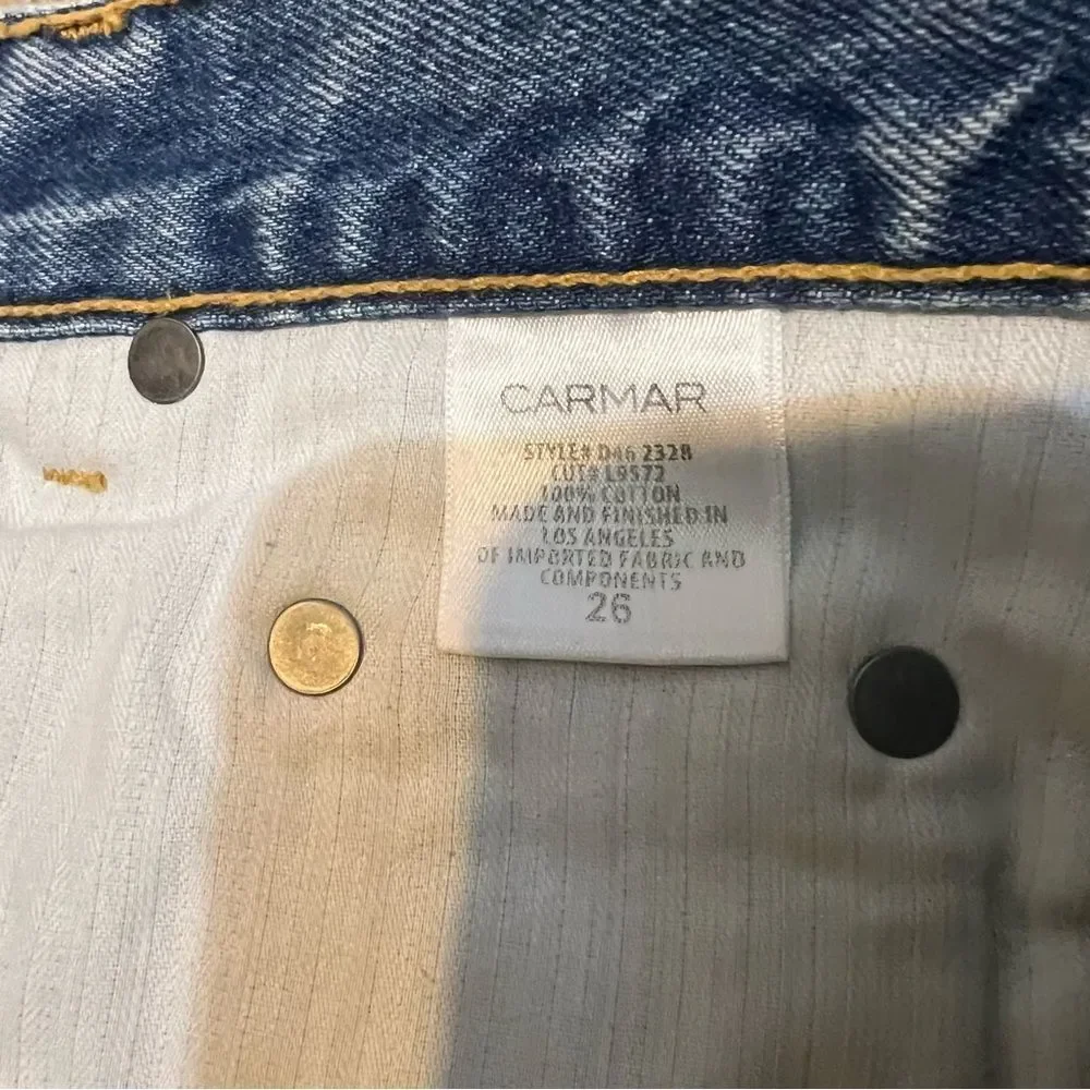 Carmar Alexander High Rise Medium Wash Straight Leg Jeans